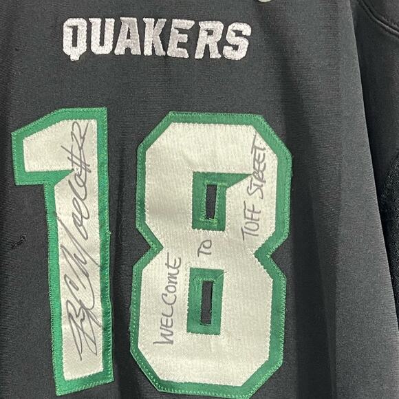 GAME USED Pennsylvania University Penn Quakers Football Jersey Signed Autograph - Picture 4 of 7
